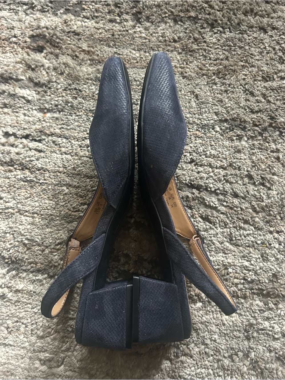 Naturalizer Navy Square-Toe Slingback Mules - Picture 3 of 6